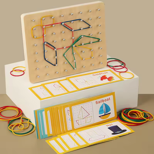 Wooden Montessori Geoboard Toy