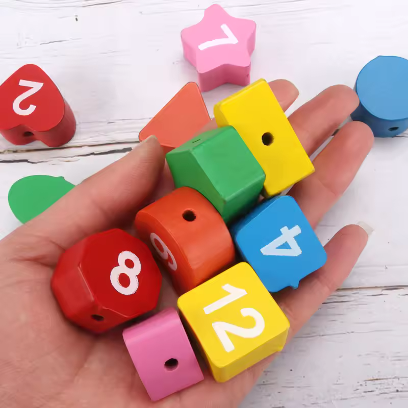 Wooden Number Blocks Puzzle