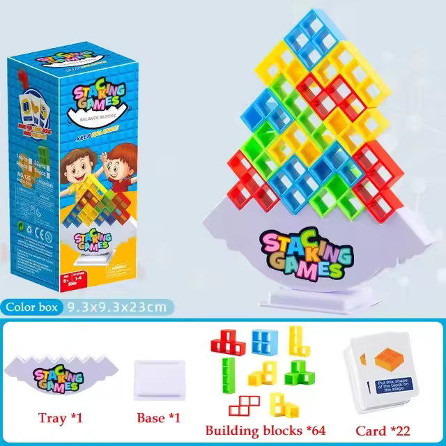 64PCS Stacking Building Game